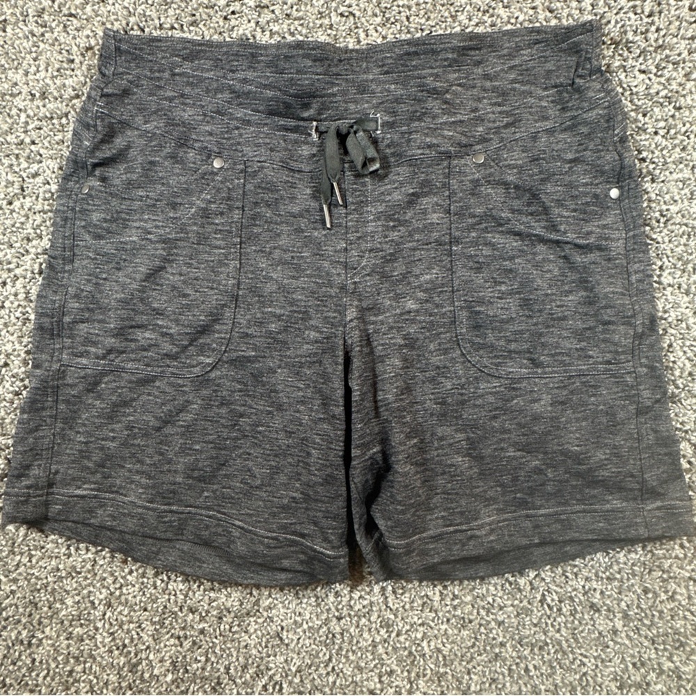 Kuhl Mova Women's Shorts, Sz 12, Heather Gray, Mid-Rise, Active Hiking, Stretch